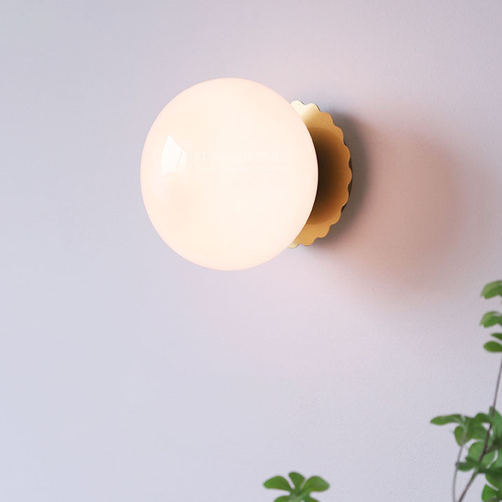 Applique murale moderne minimaliste avec globe en verre à une lumière