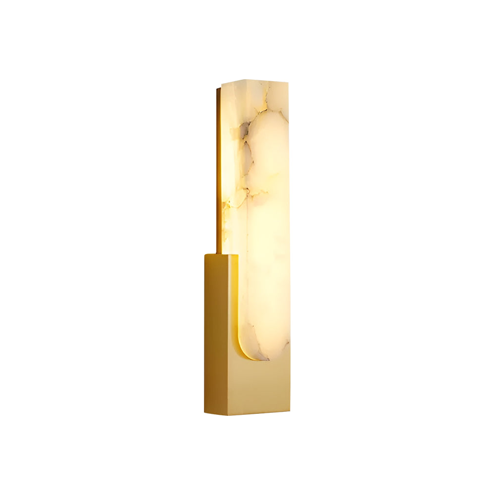 Applique murale moderne effet albâtre en laiton LED 1 lumière