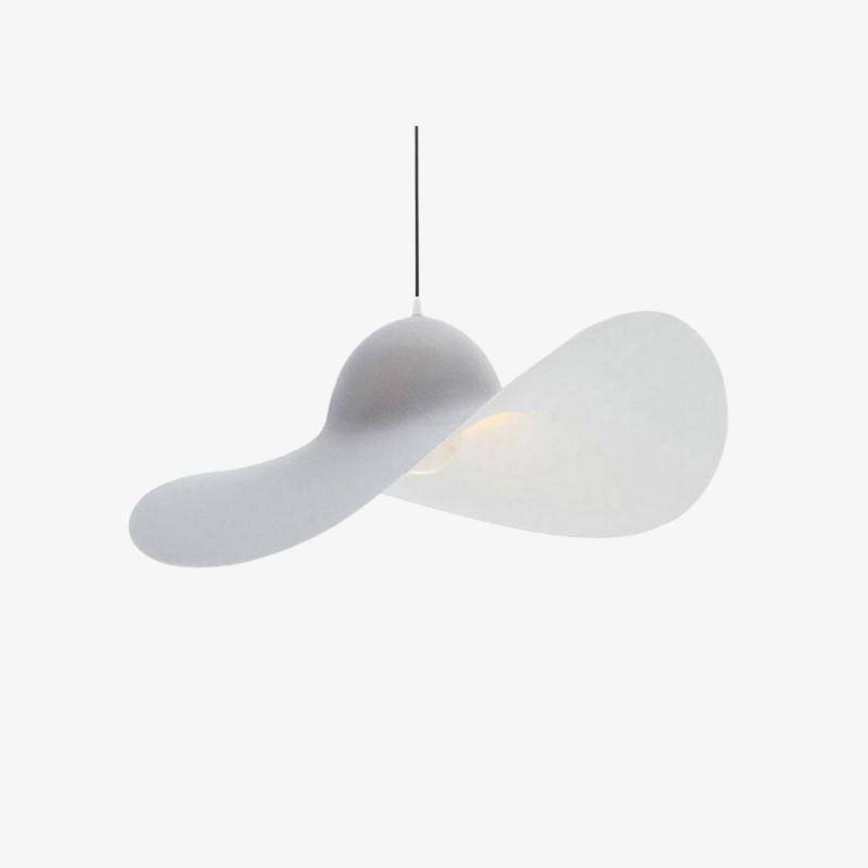 Suspension LED blanche ondulée Hat