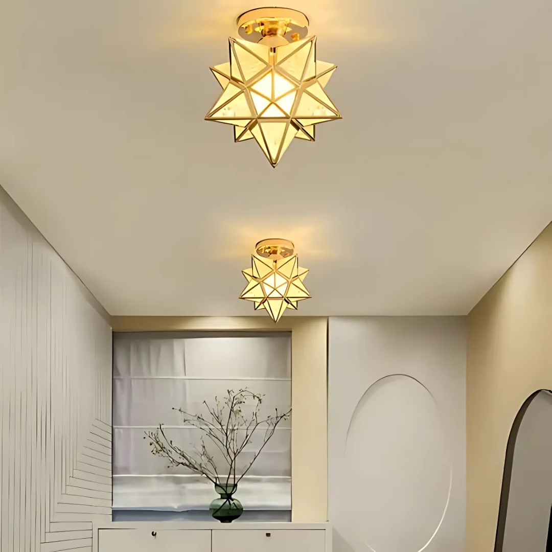Plafonnier LED moderne en forme d'étoile à une lumière