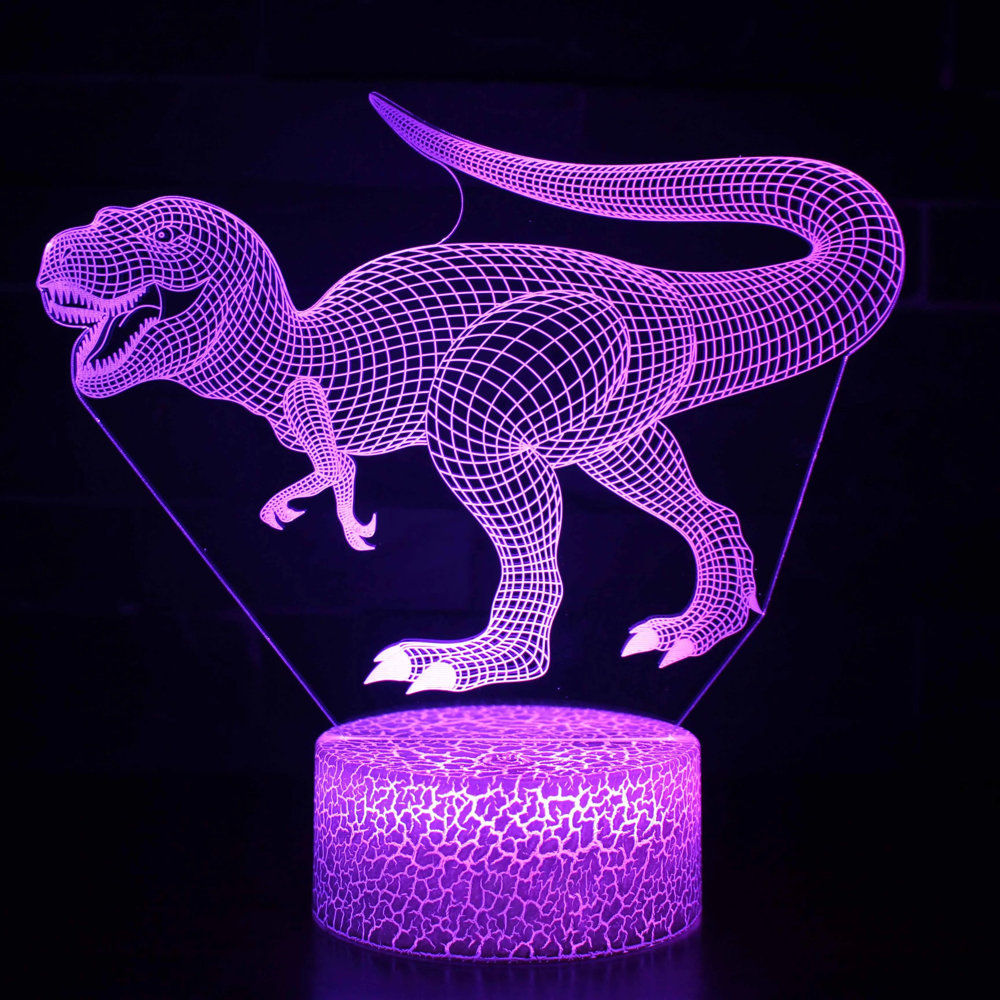 Lampe de chevet USB 3D Dinosaures