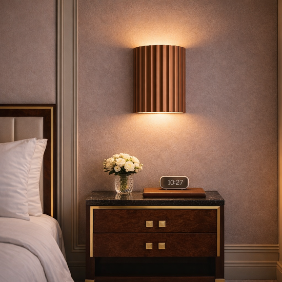 Applique chambre à coucher en dolomite striée orange