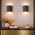 Applique murale moderne en dolomite striée gris