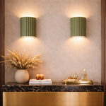 Applique murale moderne en dolomite striée vert