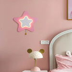 Applique murale rose avec fil enfant