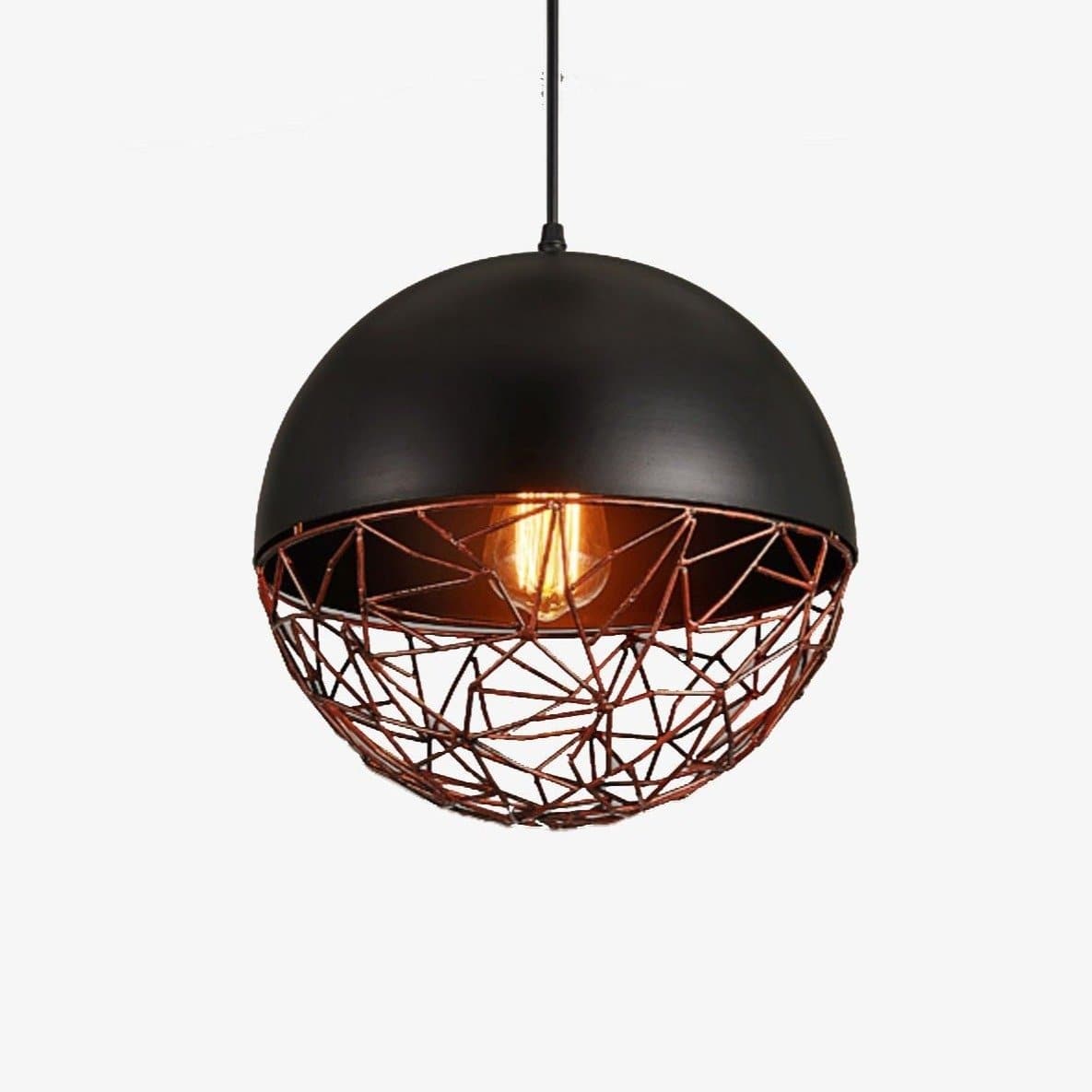 Suspension LED métal avec ampoule Edison