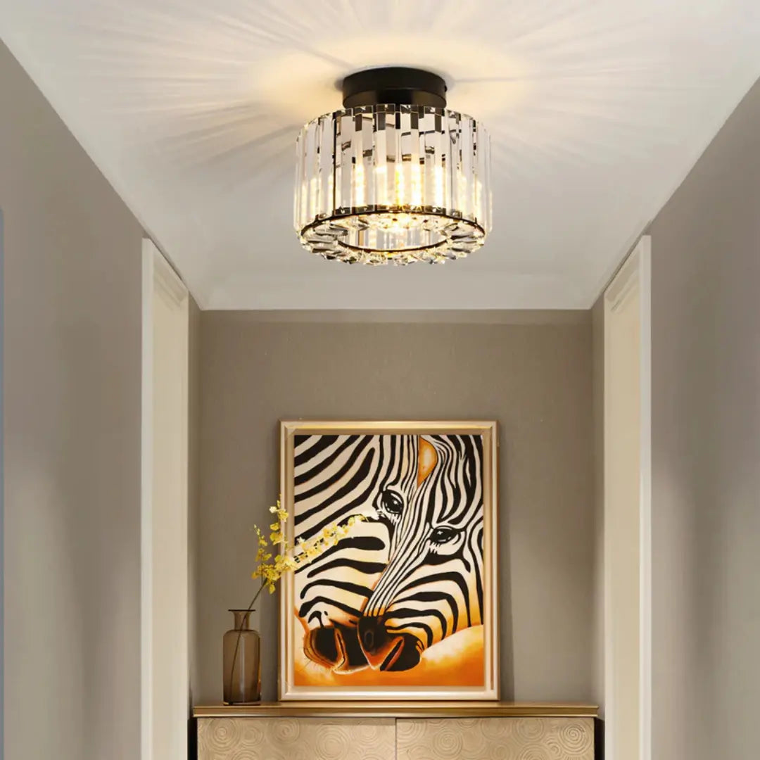 Plafonnier élégant en cristal LED moderne pour salon et chambre