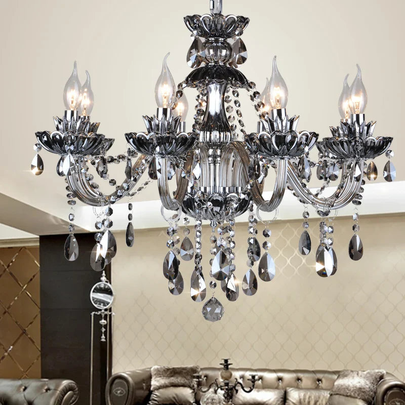 lustre en cristal pour décoration moderne et minimaliste
