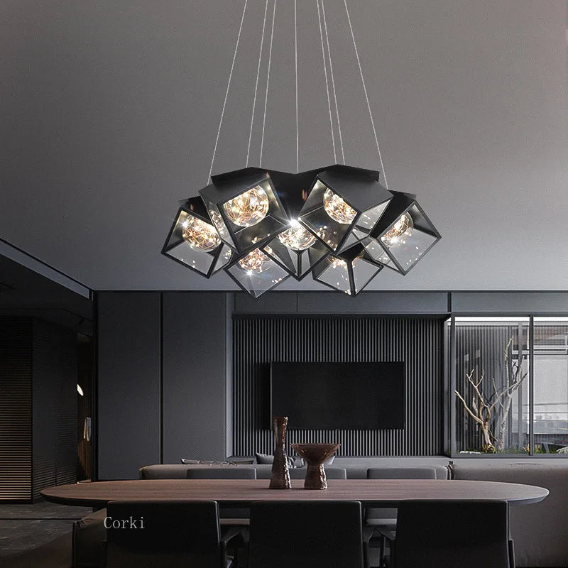 Design épuré lustre LED dimmable