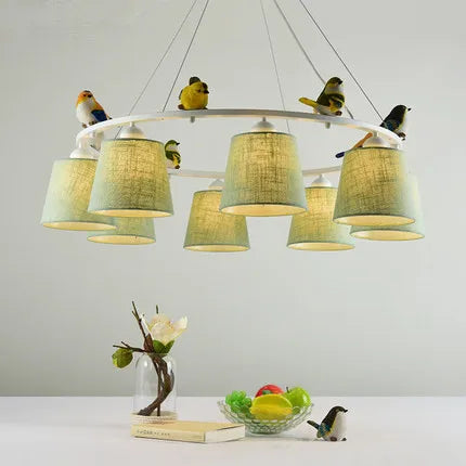 Lustre LED oiseaux romantique élégant