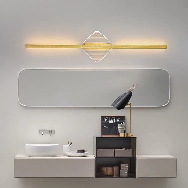 Décor moderne minimaliste Led miroir applique toilette salle de bain luminaires vanité armoire lampe Table de lavage applique maison déco lumière