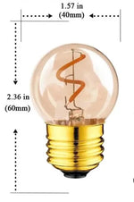 LOT DE DIX AMPOULES LED À FILAMENT GLOBE EN SPIRALE RÉTRO 1W G40 E27 220V