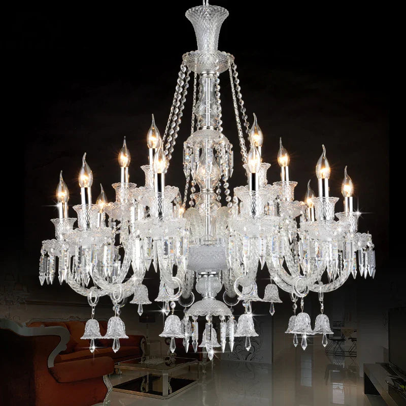 Lustre Cristal Moderne Suspendu Élégant