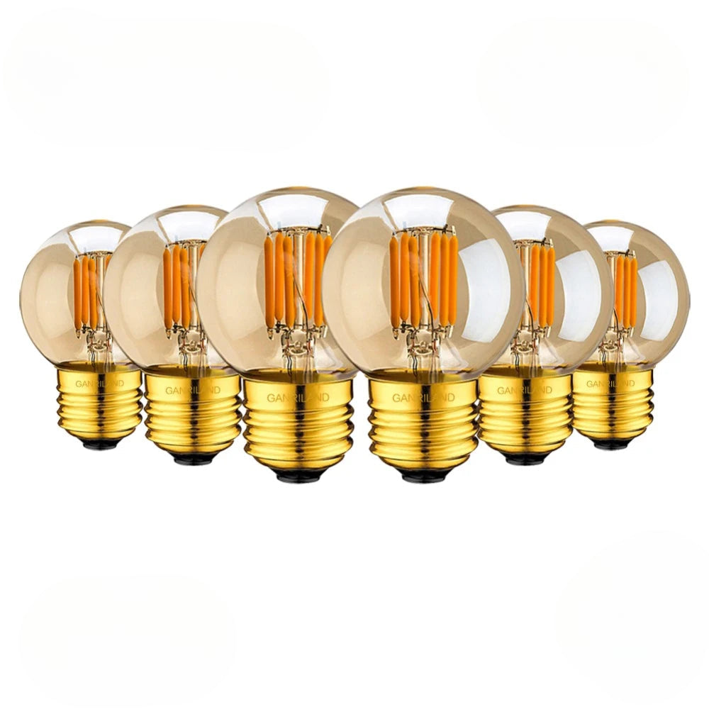 LOT DE SIX AMPOULES DORÉES LED G40 3W E27 220V