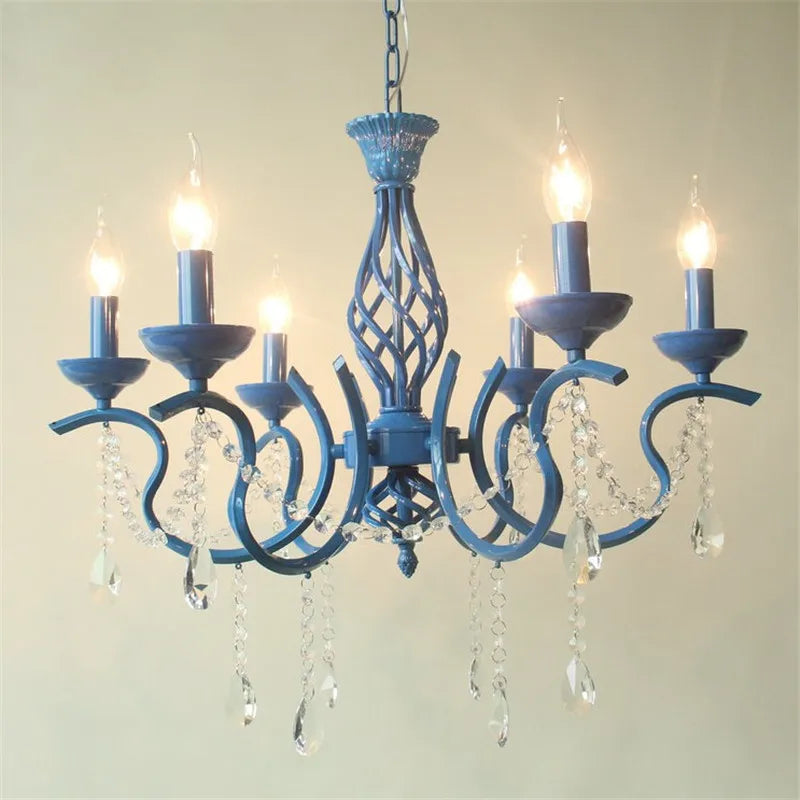 Lustre Campagne Chic Cristal Fer