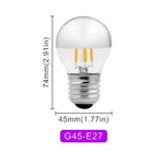 LOT DE DEUX AMPOULES G45 4W E27 LED À FILAMENT VARIABLE