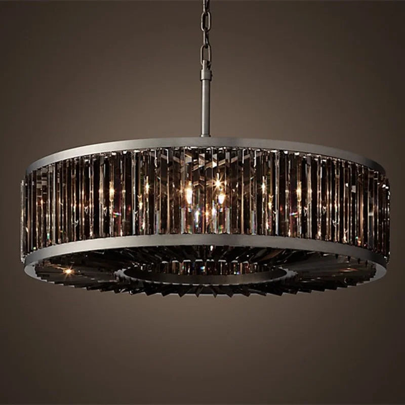 lustre moderne vintage en cristal éclairage suspendu pour maison hôtel villa