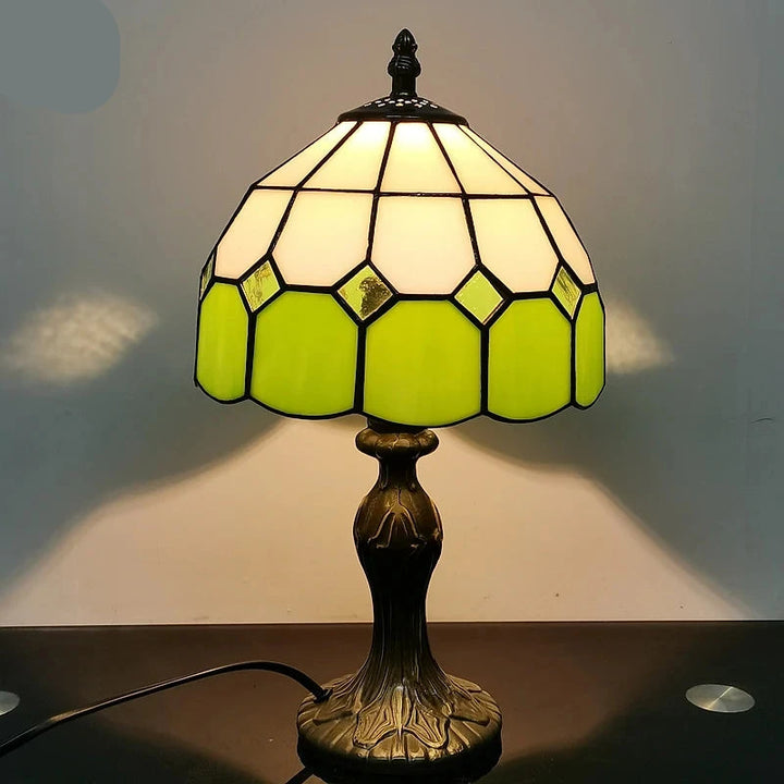 Lampe de Chevet Tiffany en Verre Coloré