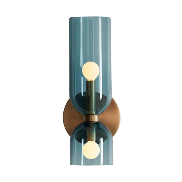 Applique murale cylindrique moderne à LED à deux lumières