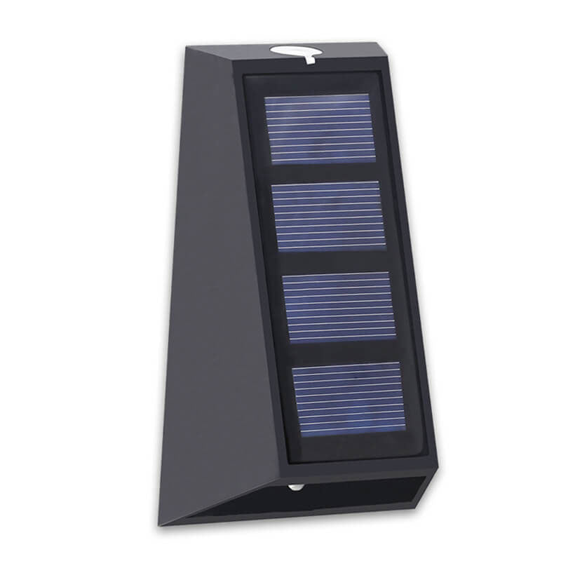 Applique murale solaire moderne en forme de trapèze à LED