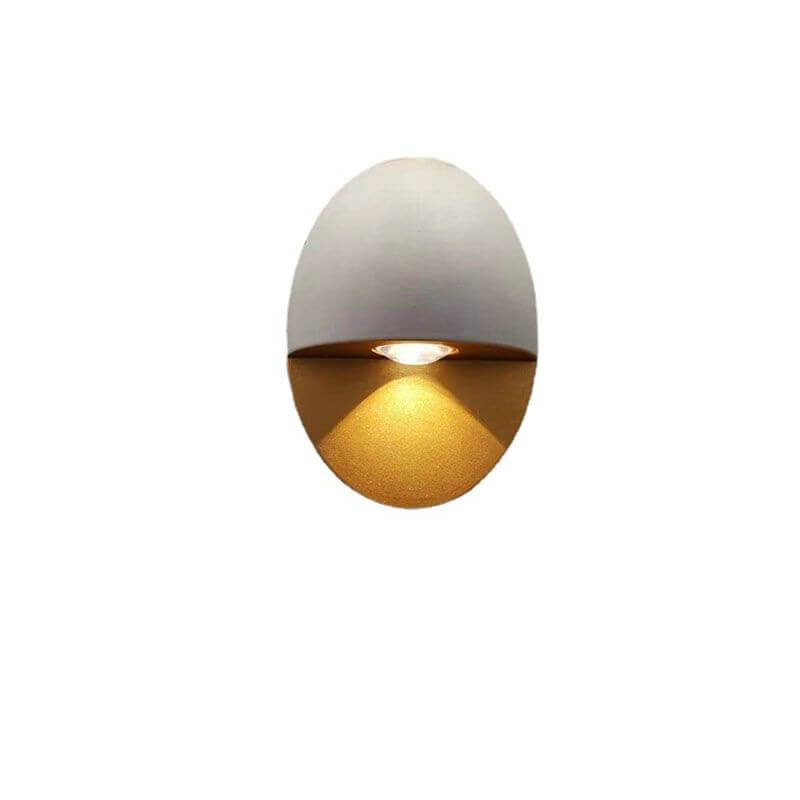 Applique murale LED ovale minimaliste moderne pour extérieur, une lumière