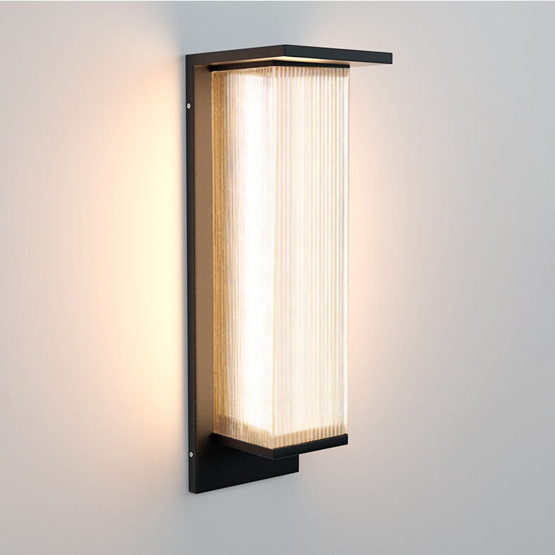 Applique murale LED solaire moderne rectangulaire à une lumière