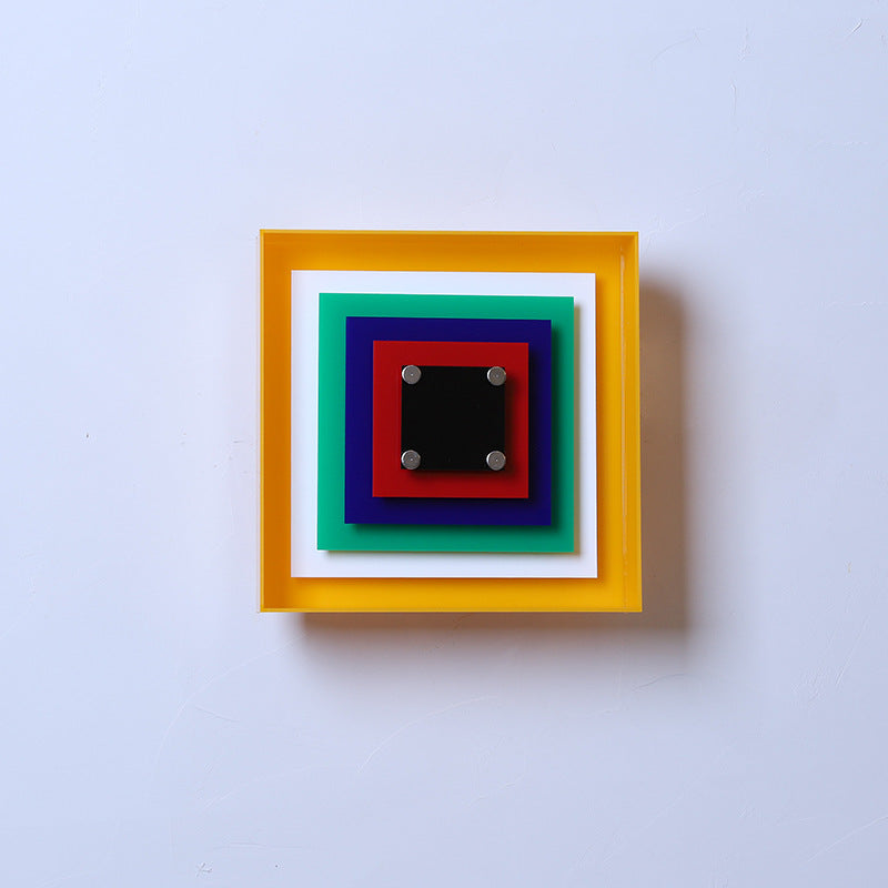 Applique Murale Carrée Bauhaus de Memphis, LED, 1 Lumière