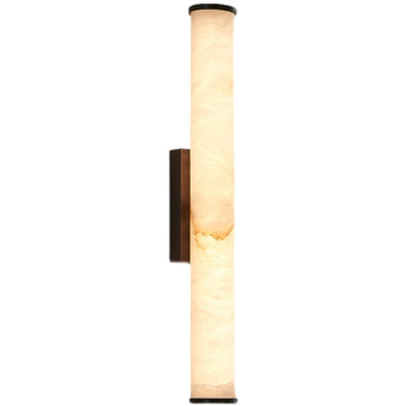 Applique murale minimaliste moderne en marbre espagnol avec LED cuivrée