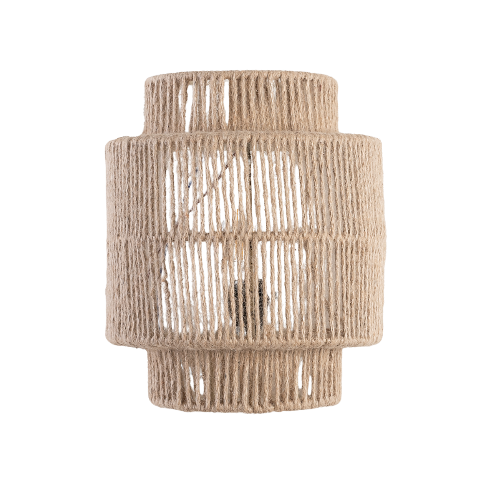 Applique murale vintage bohémienne en corde tissée à la main LED 1 lumière