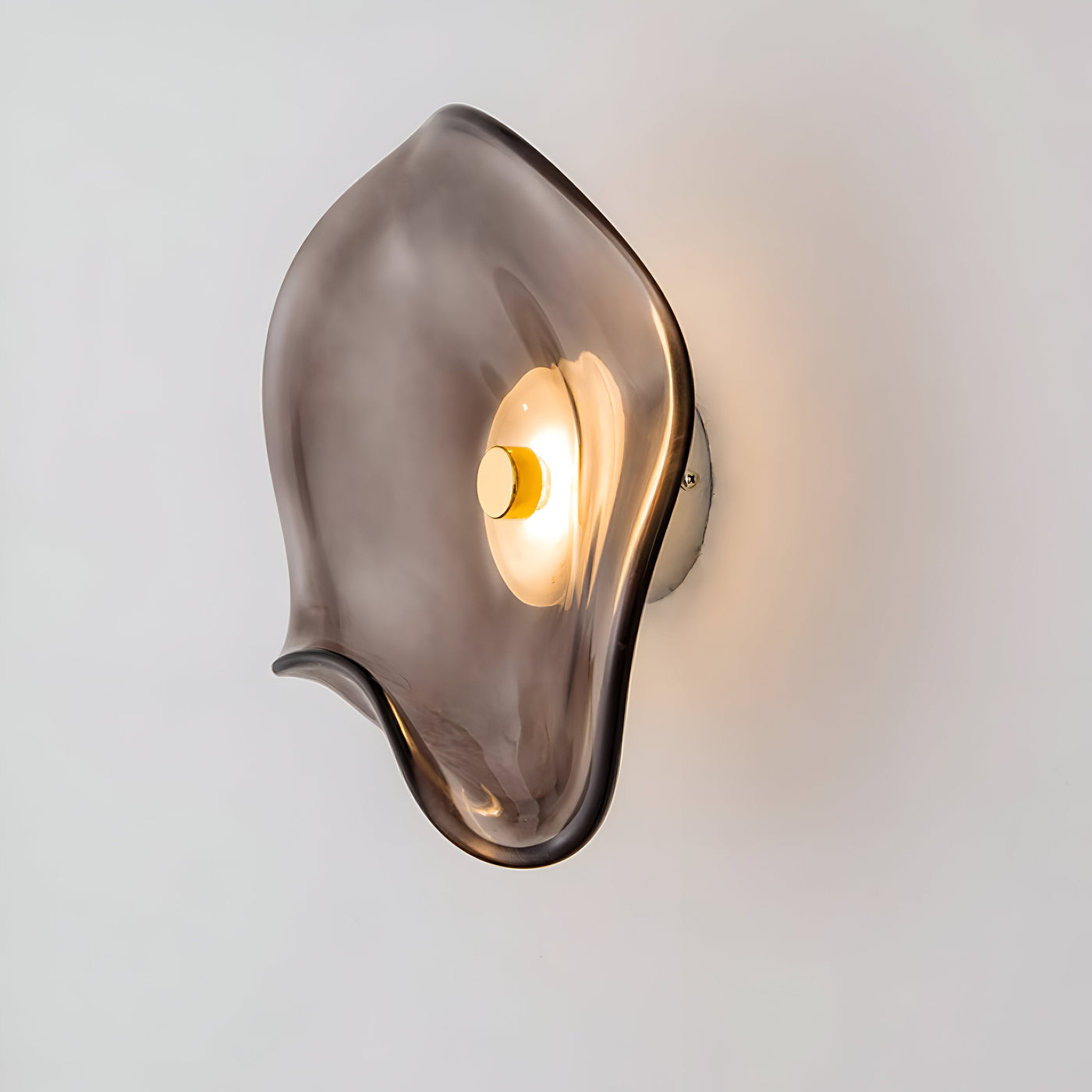 Applique murale LED Japandi en verre courbé nordique 1 lumière