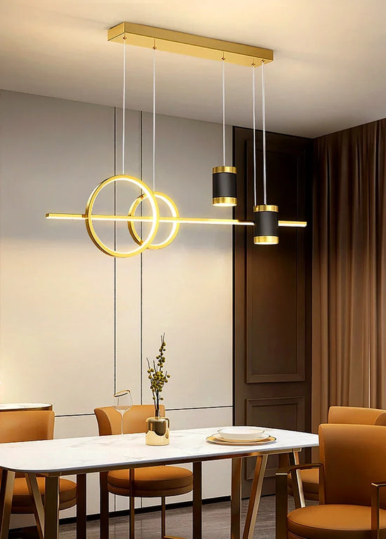 Lot De 2 Suspensions LED Cristal Goutte Dorée – Luminaire Moderne Intensité Variable Pour Îlot Cuisine, Chambre, Couloir – Design Champagne Glamour