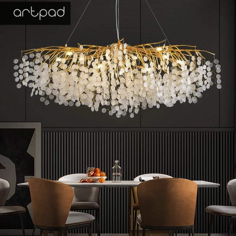 Lustre Contemporain en Cristal Sublime