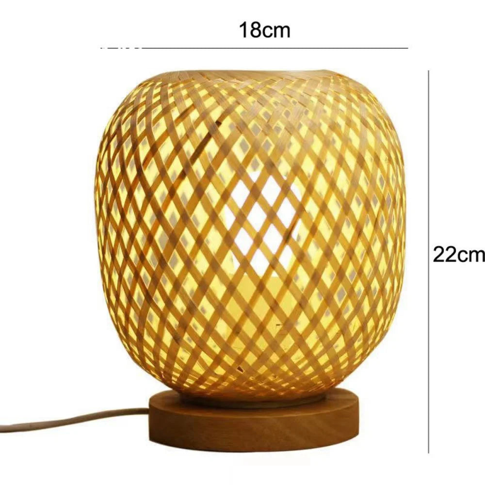 Lampe de chevet Ronde en Bambou