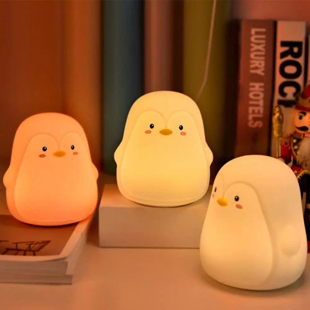 Veilleuse pingouin avec batterie rechargeable