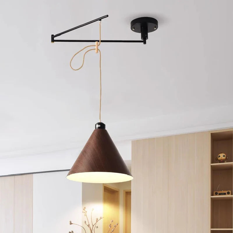 Lustre Bois Contemporain Suspendu