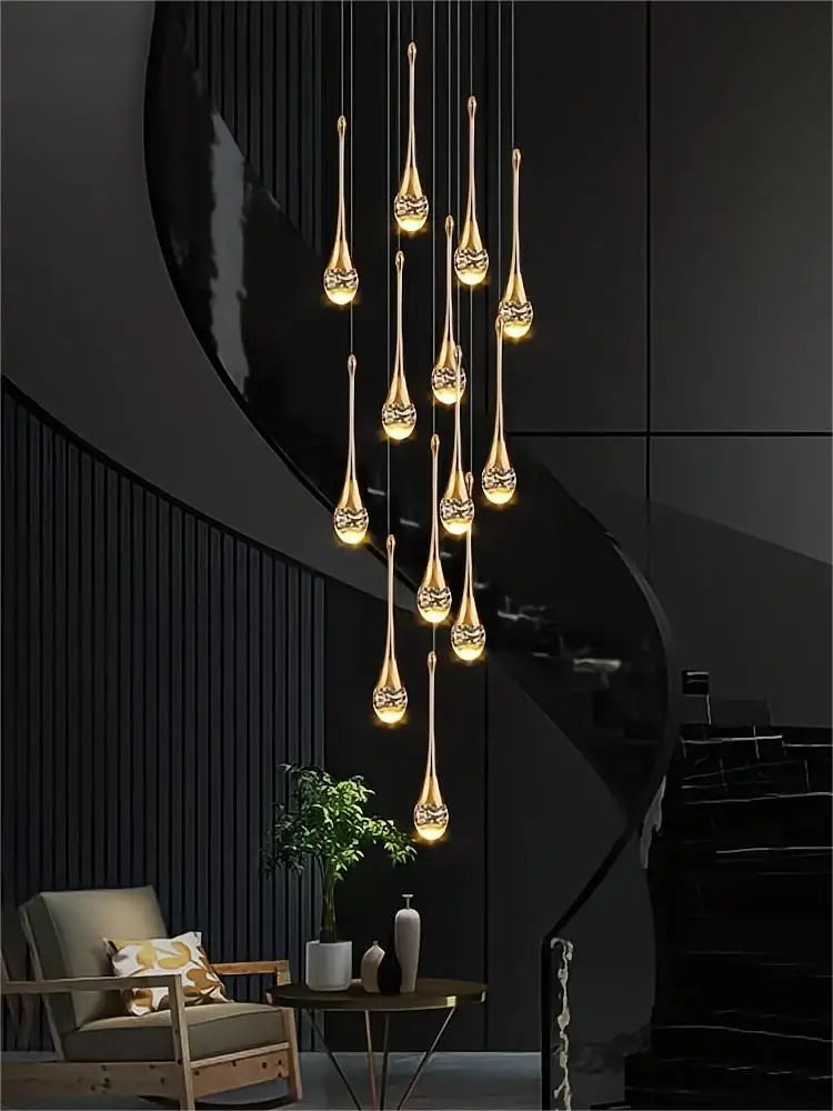lustre moderne en cristal pour décoration intérieure créative et minimaliste