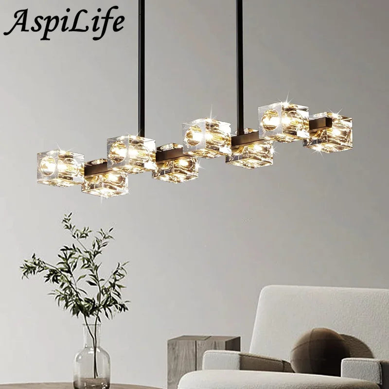 Lustre LED cristal moderne