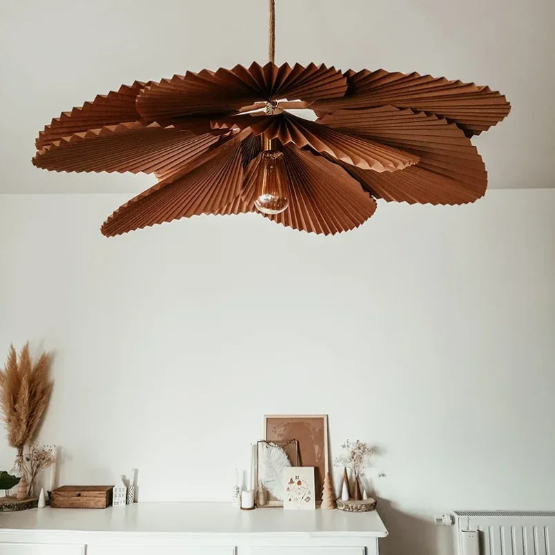 Suspension Wabi Sabi Japonaise – Luminaire Décoratif Artistique en Forme de Fleur