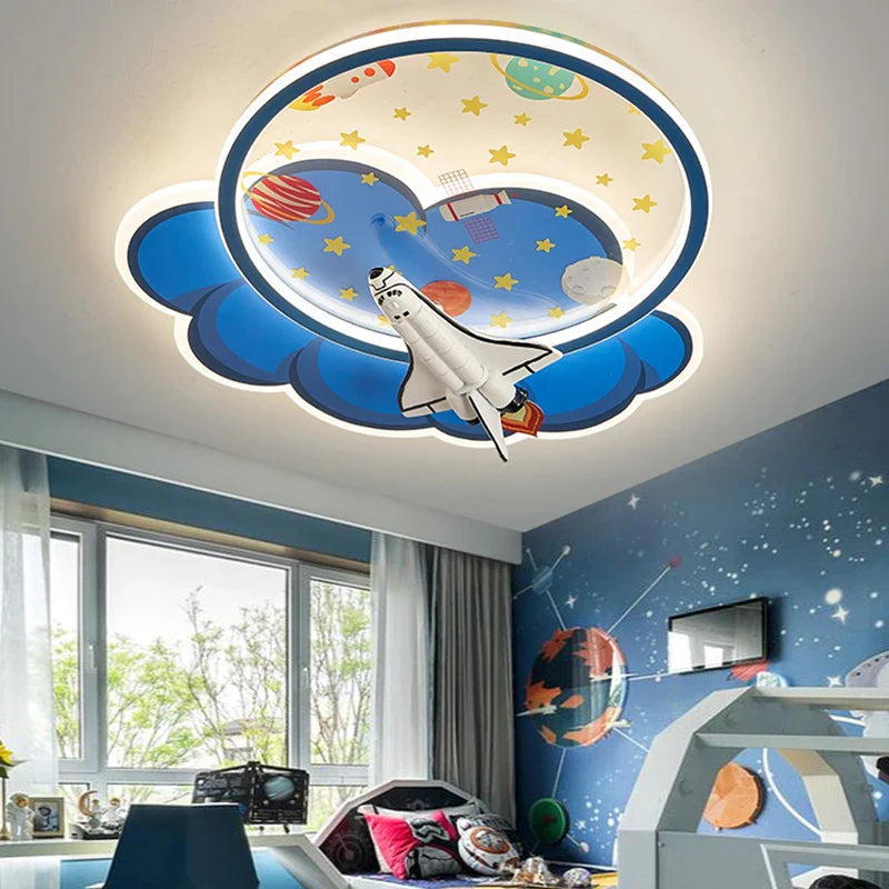 Lustre design fusée enfant moderne