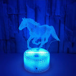 Lampe de chevet 3D LED Cheval