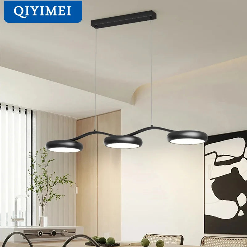 Lustre LED ambiance moderne chaleureuse