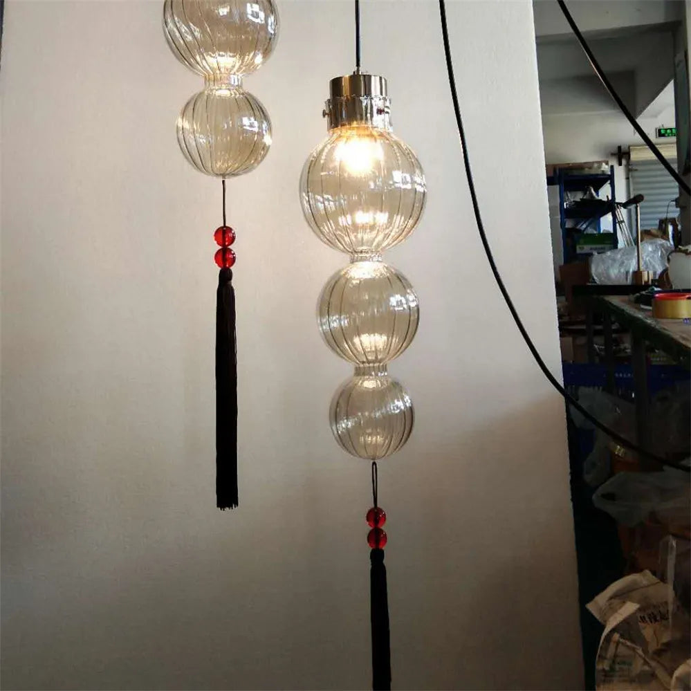 Lustre moderne en verre design chinois