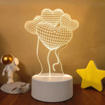 Lampe de chevet 3D pour Amoureux