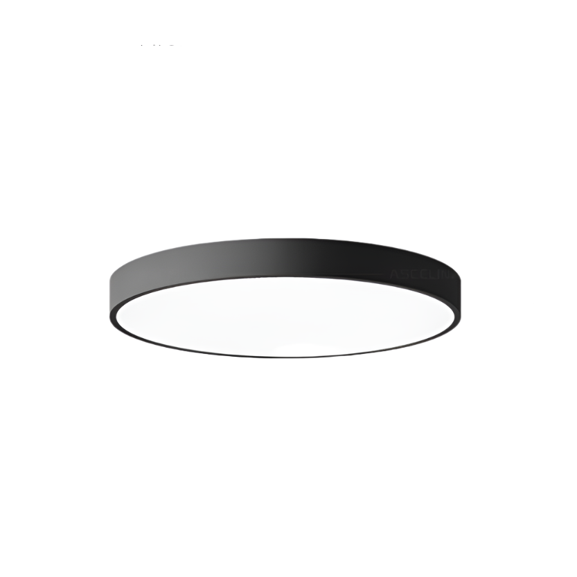 Plafonnier rond minimaliste moderne à LED, une lumière