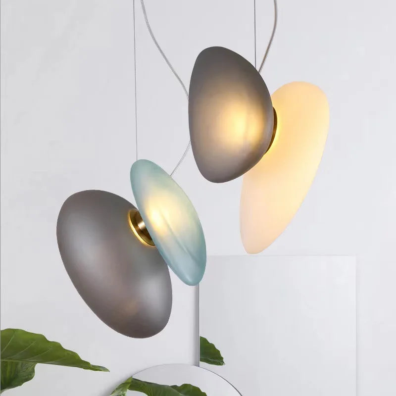 Lustre design nordique en verre lumineux