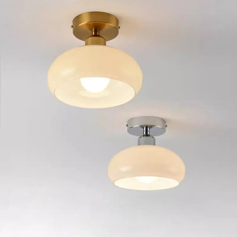 Plafonnier LED crème nordique chic