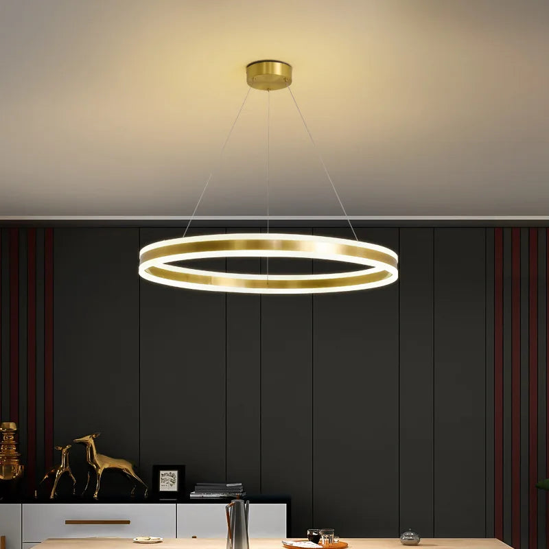 Lustre circulaire design modulable lumineux