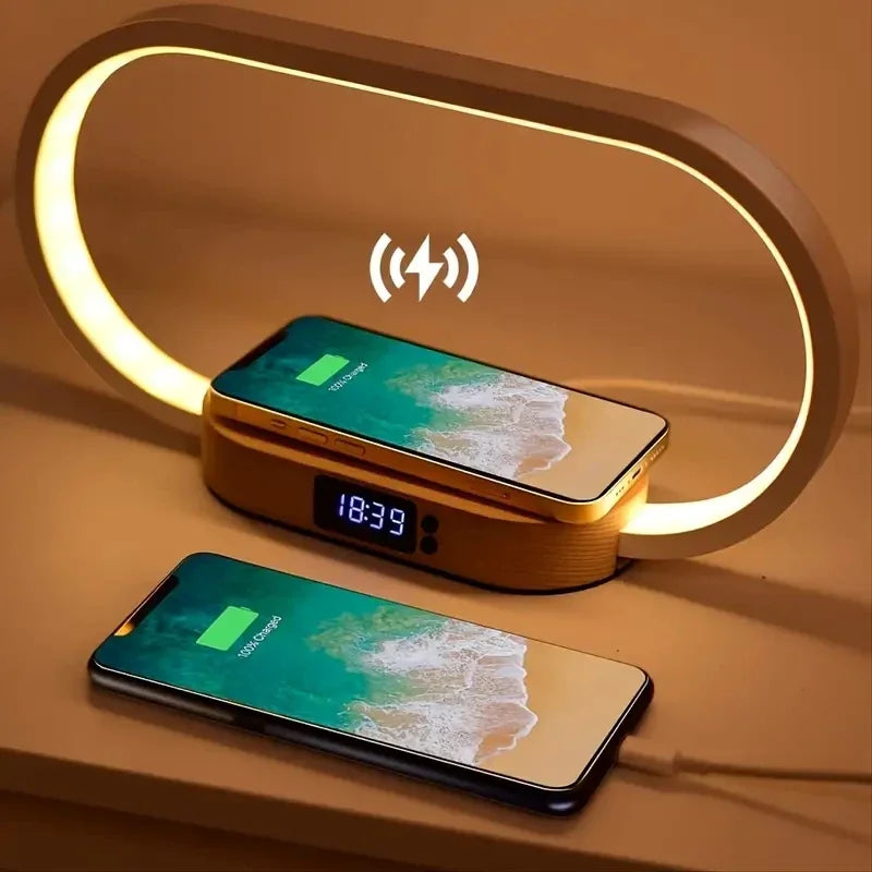 Lampe de chevet Tactile Chargeur de téléphone Ovale