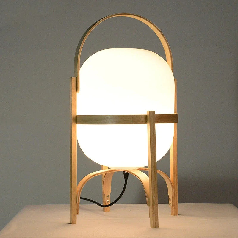 Lampe de chevet en Bois Japonaise