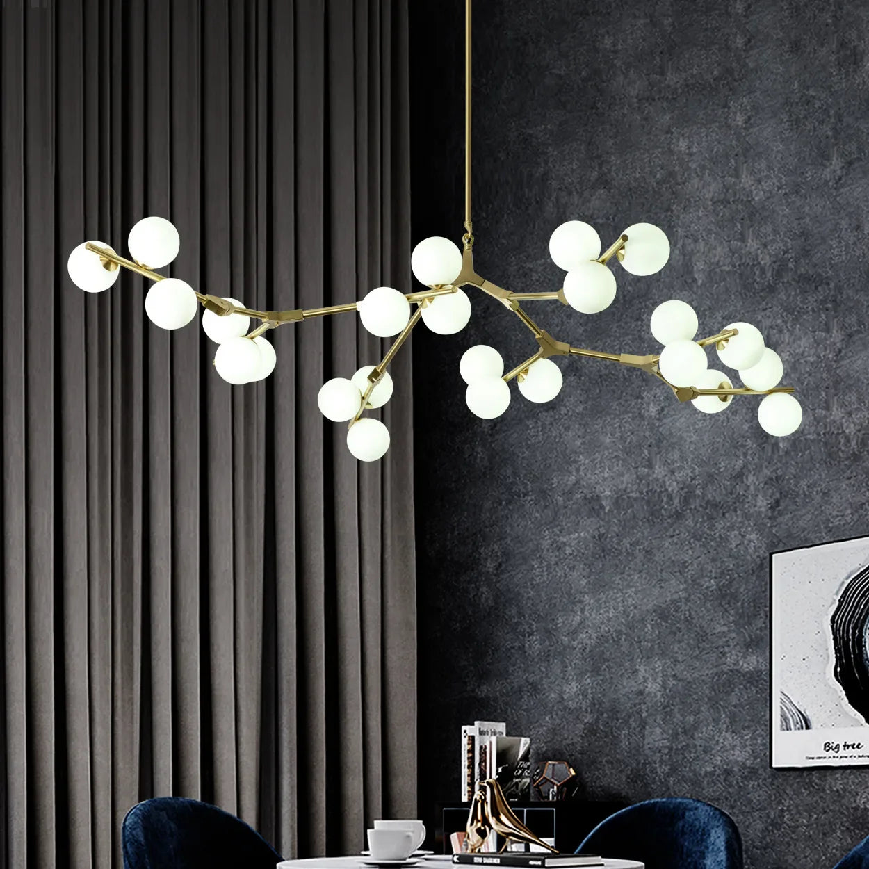 Lustre design suspendu moderne lumineux